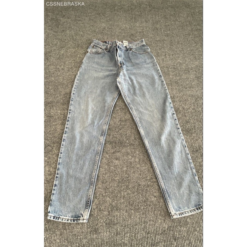 Vintage Y2K Levi's Women's 550 Relaxed Tapered Light Wash Blue Jeans Sz 12L